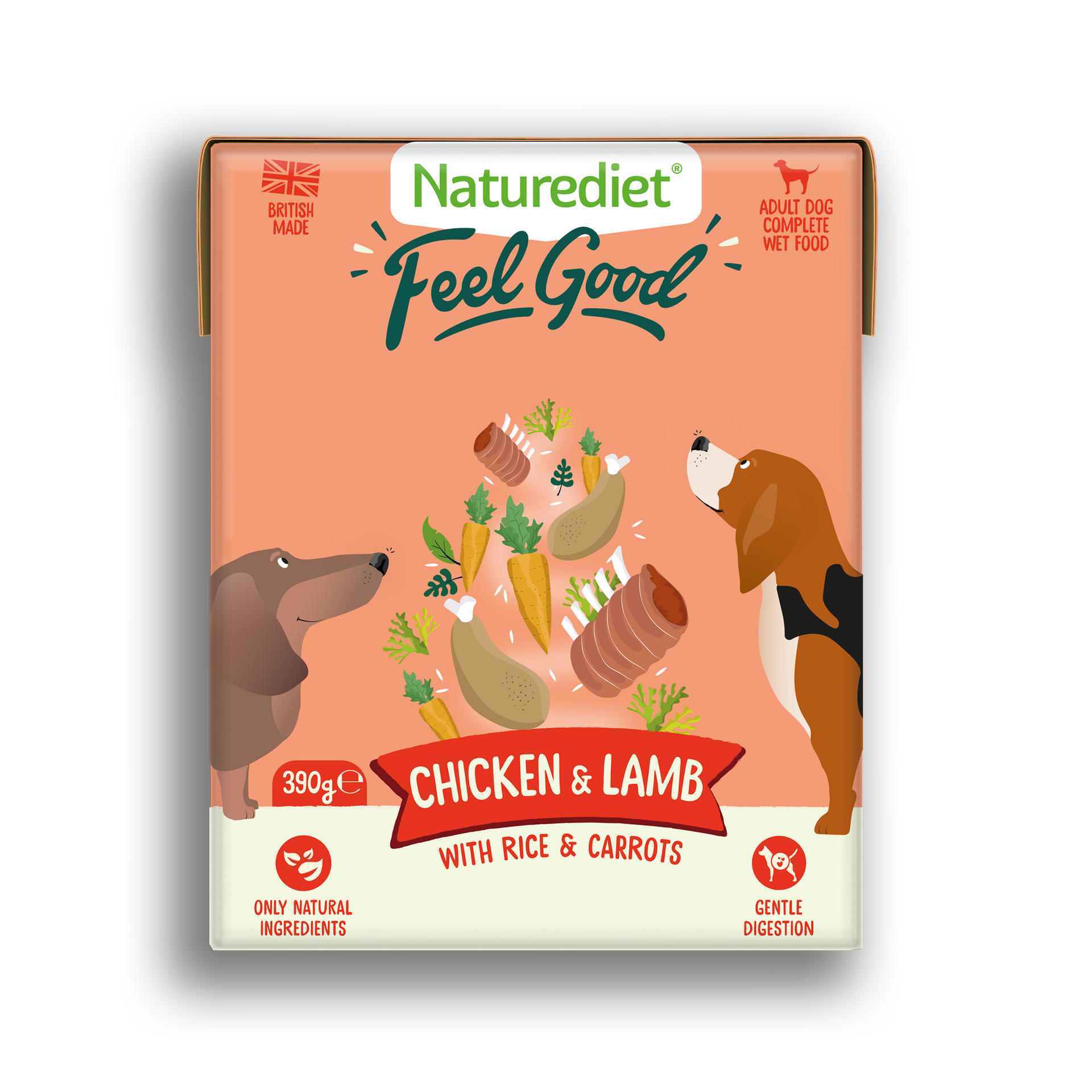 Feel Good Chicken & Lamb (18 x 390g Cartons) – Naturediet