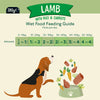Naturediet feeding guide for Lamb wet dog food.