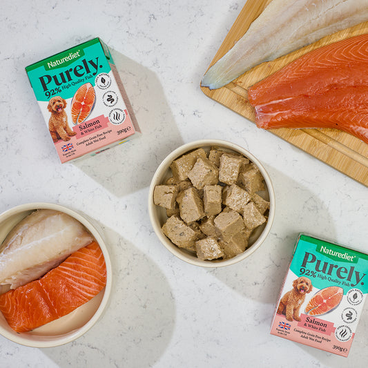 Purely Salmon & White Fish (18 x 390g Cartons)