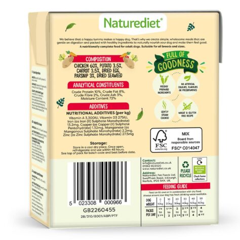 Feel Good grain free chicken, 390g recyclable cartons