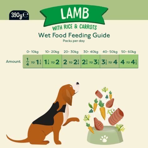 feeding guide for Feel Good Lamb 390g