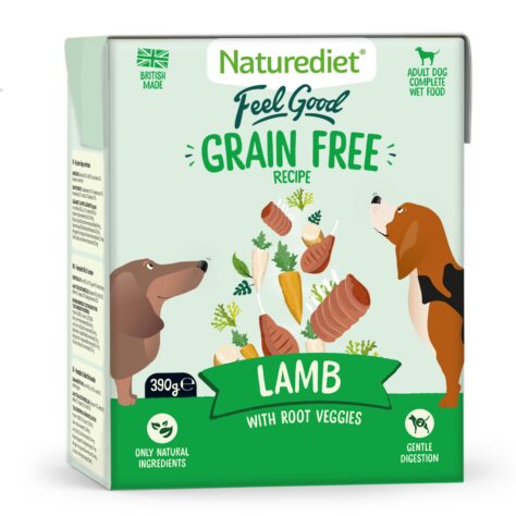 Feel Good grain free lamb, 390g recyclable cartons