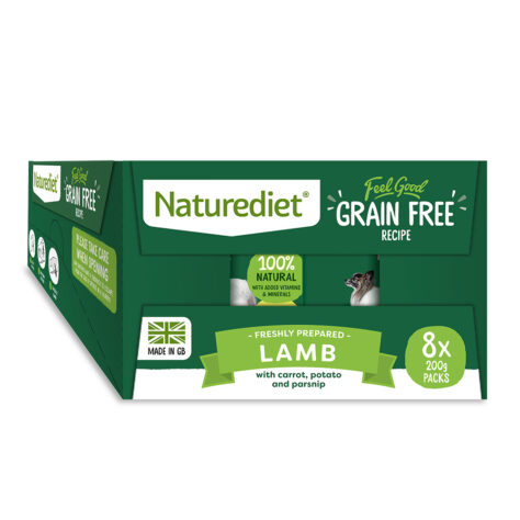 Naturediet dog food Feel Good Mini's Grain Free Lamb 200g