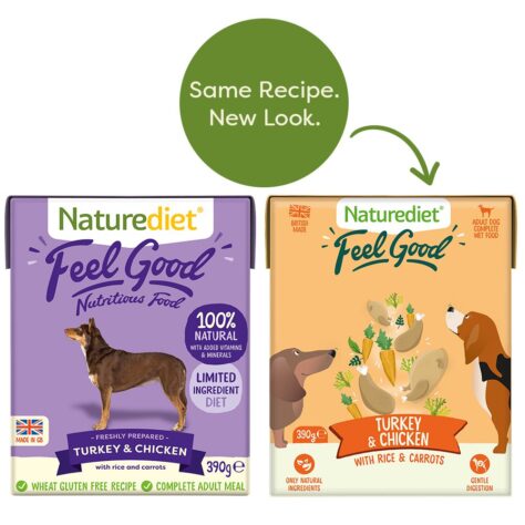 Feel Good turkey and chicken, 390g recyclable cartons