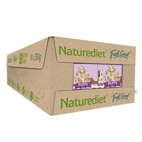 case of 18 Feel Good puppy chicken, 390g