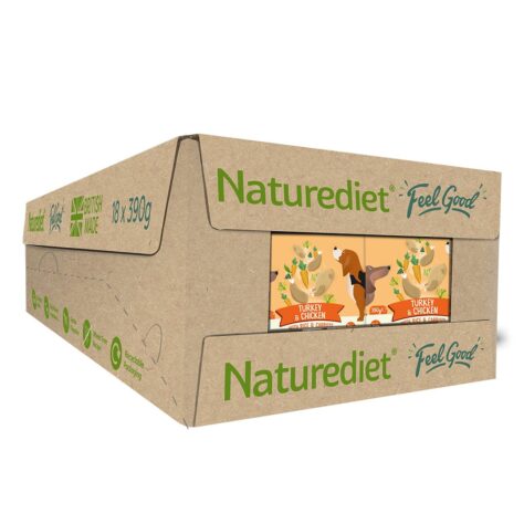 Naturediet Turkey and Chicken Wet food case of 18x 390g