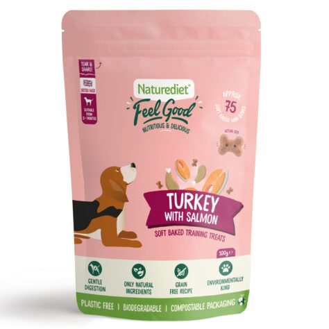 Feel Good Turkey with Salmon Soft Baked Training Treats for Dogs