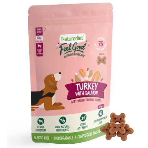 Feel Good Turkey with Salmon Soft Baked Training Treats for Dogs