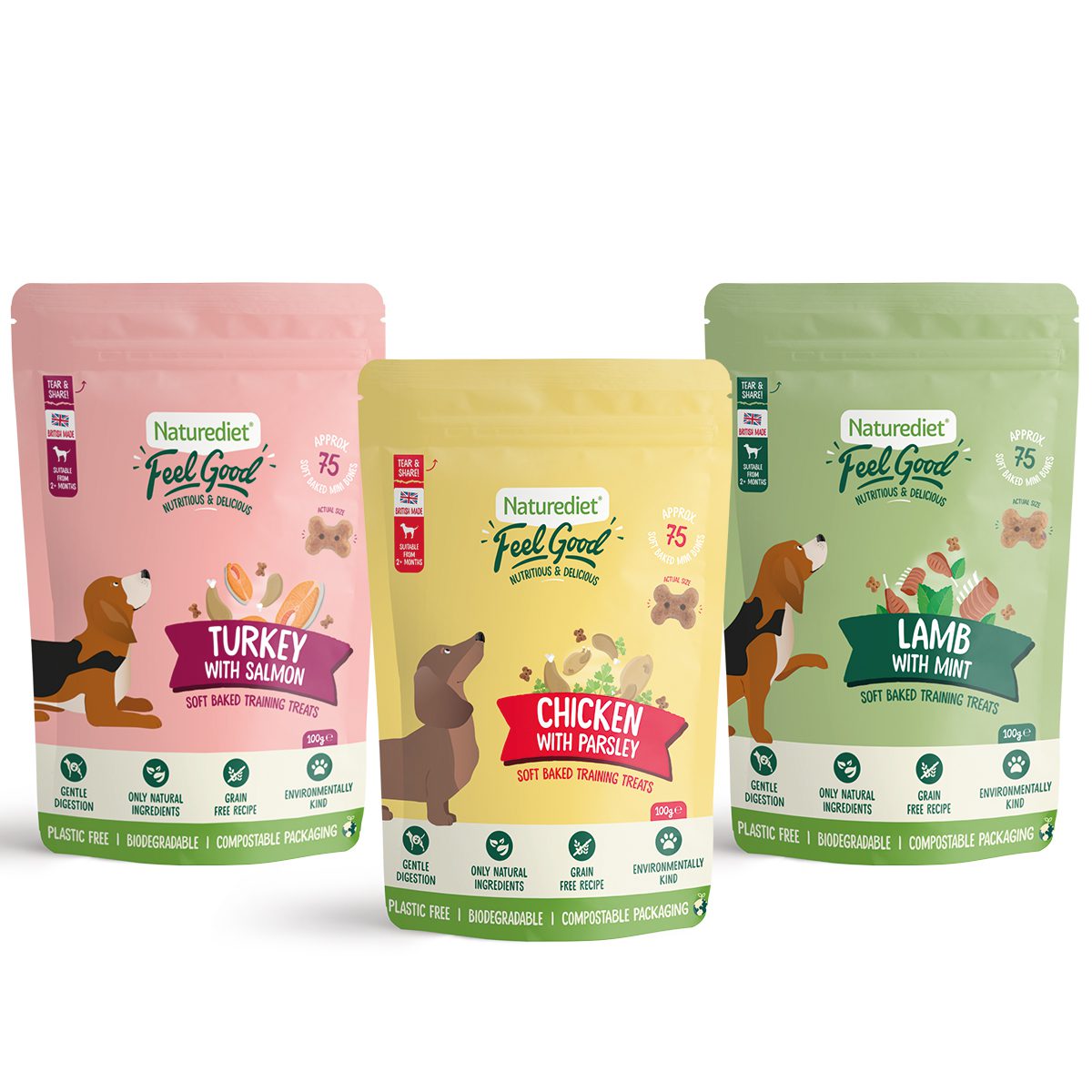 Feel Good Soft Baked Training Treats Introductory Pack