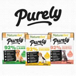 Purely wet food range raw dog food