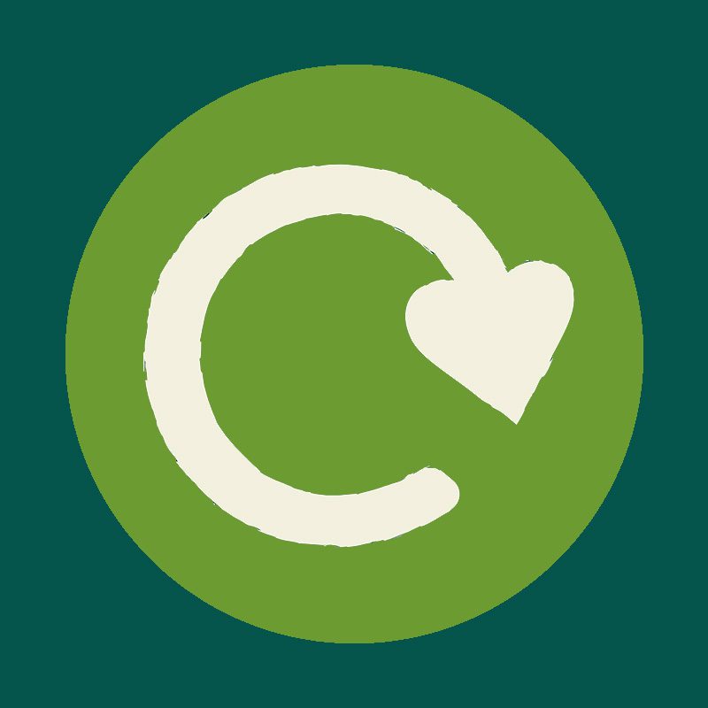 The green recycle icon
