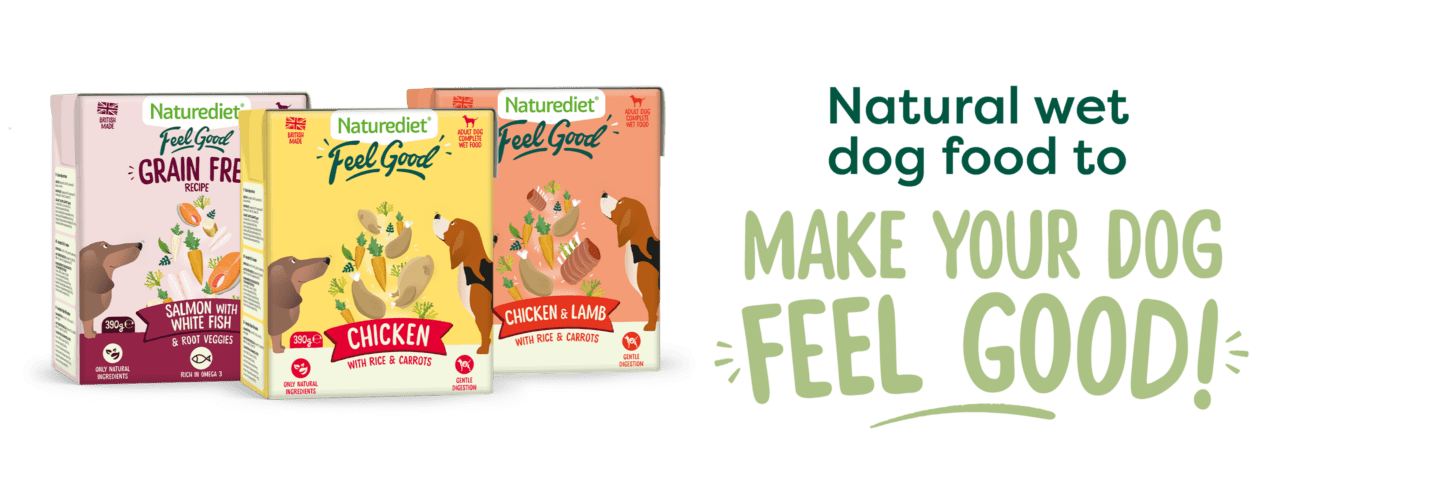 Naturediet Feel Good wet food range is made to make your dog feel good